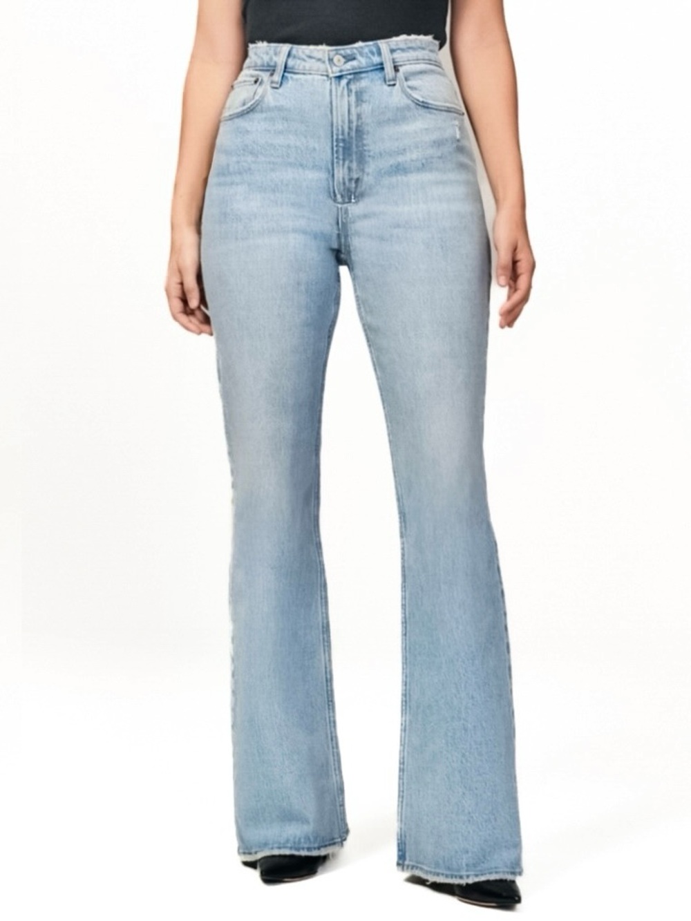 Abercrombie Ultra High Rise Flare Jeans Distressed NWT